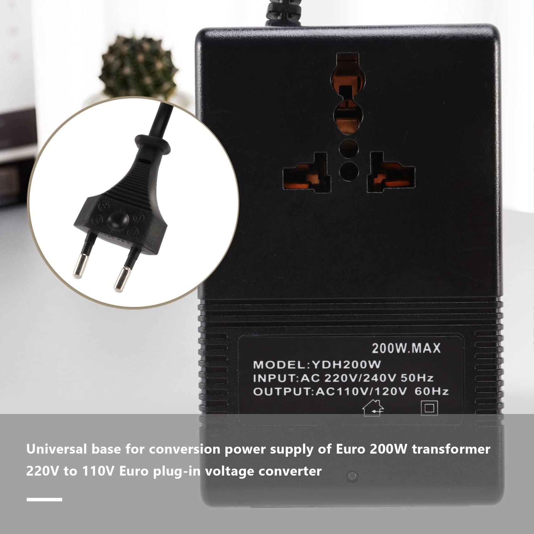 Convertitore Tensione 220V A 110V 200W - Spina UE, Per Viaggi - Foto 9