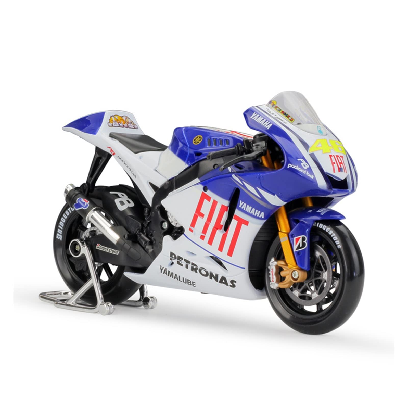 1:10 FIAT Yamaha Moto GP 2009 Rossi Racing Motorradmodell Simulation Metallmotorrad
