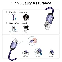 Vista 4 de Cable de carga USB C Pixel 7, cable de carga rápida de 6 pies, Android tipo C, paquete de 2 unidades para Google Pixel 10 9 Pro XL 8a 8 Pro 7a 7 Pro