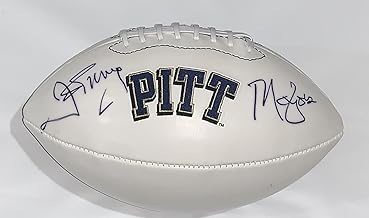 Johnny Majors Signed Pitt Panthers Logo Football 1976 National Champions Jsa Coa - Autographed College Footballs