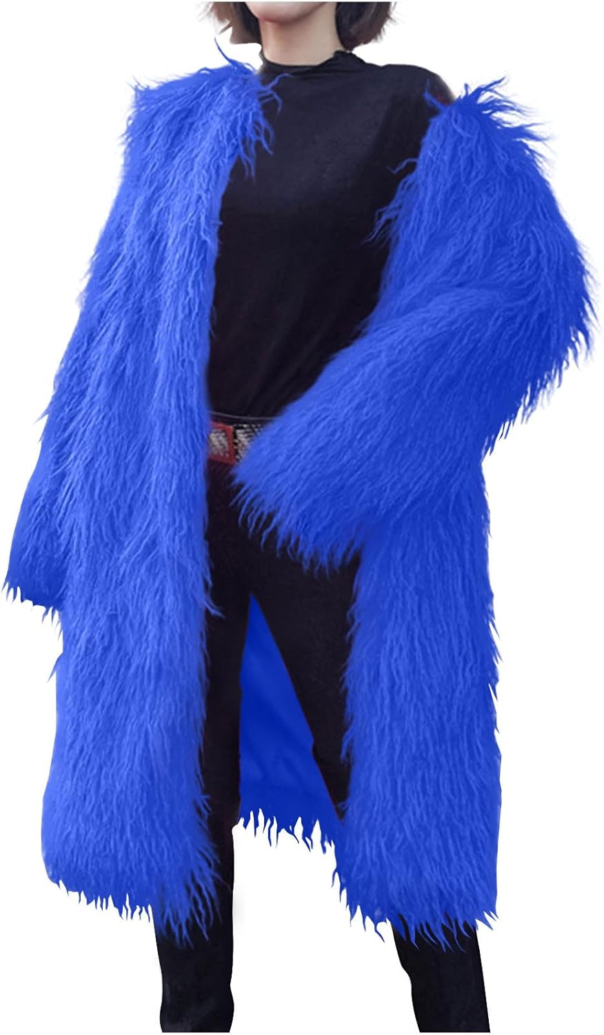 Long Faux Fur Coats for Women Plus Size Fluffy Shaggy Cardigan Jacket Fashion Autumn Winter Warm Dating Outfits