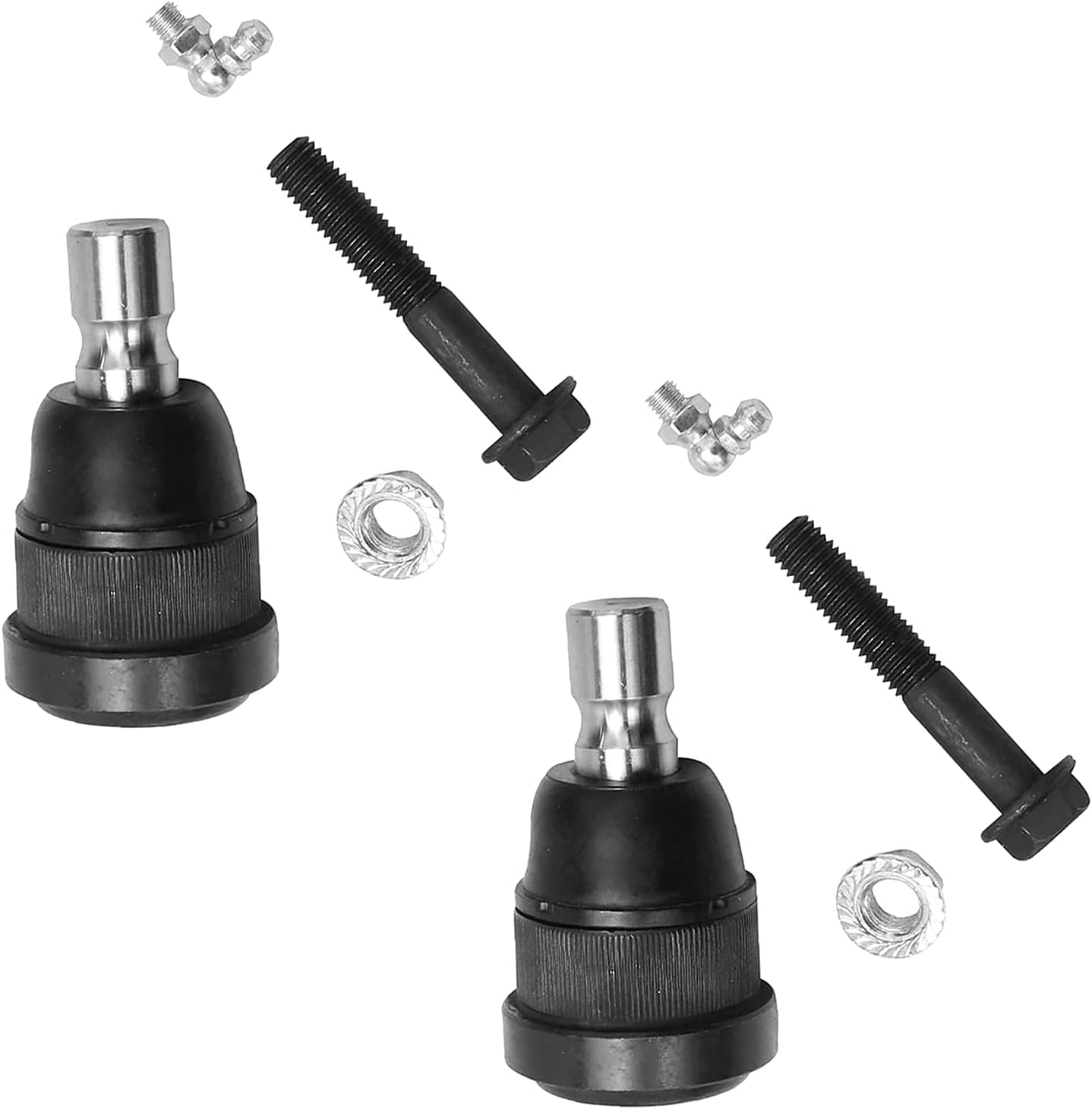 Detroit Axle - Front 10pc Suspension Kit for 05-09 Ford Escape Mazda Tribute Mercury Mariner, 2 Lower Ball Joints 4 Tie Rods 2 Sway Bars 2 Boots 2005 2006 2007 2008 2009 Replacement