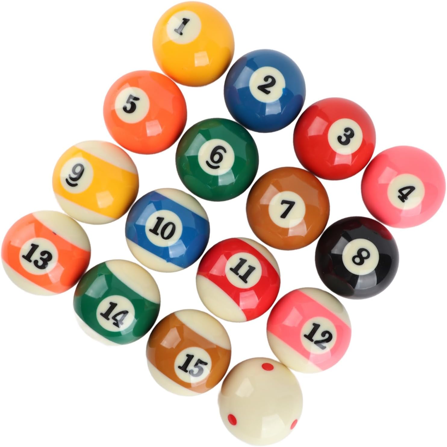 16pcs 57.2mm Standard Billiard Ball Set Professional Small Resin Pool Ball Set