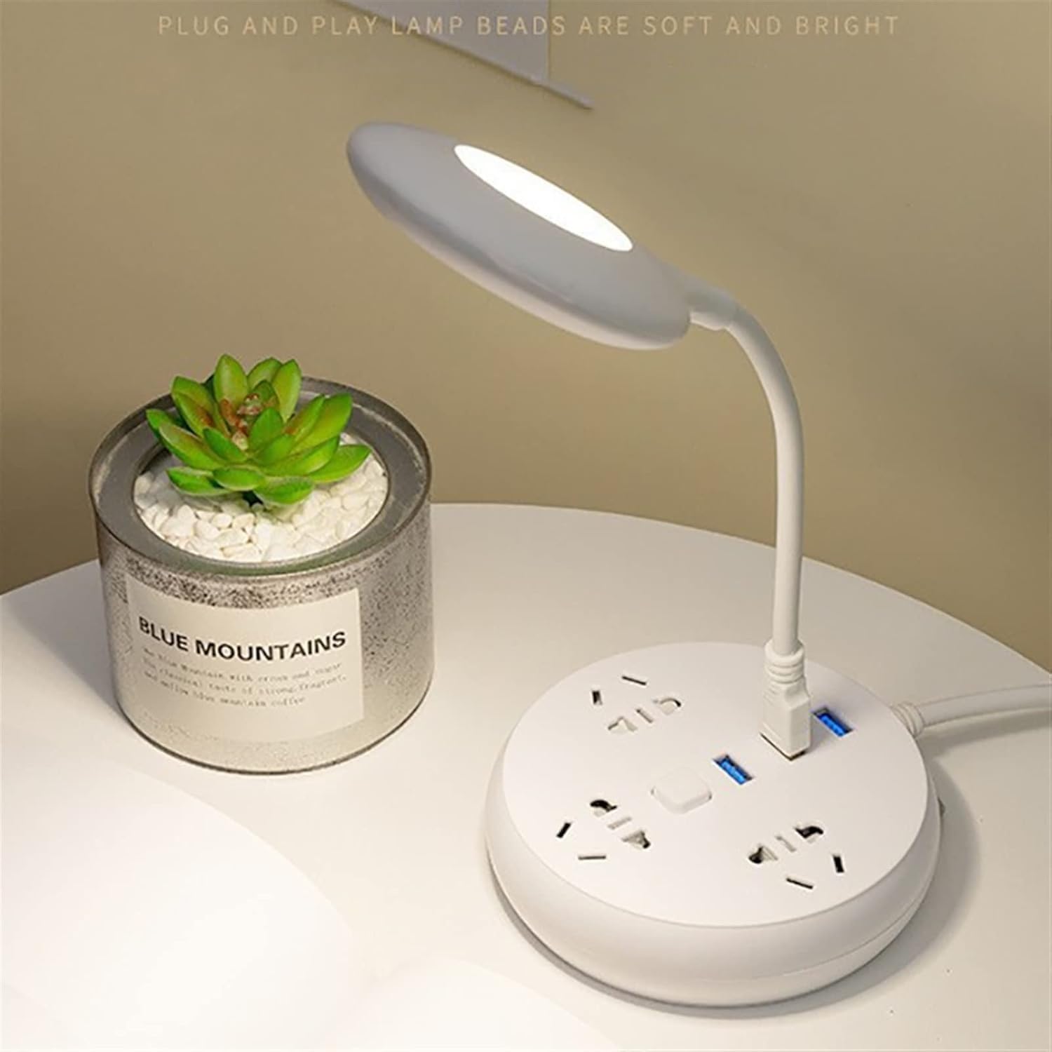 Table Lamp Portable Night Light Freely Foldable Desk USB Reading Saving Energy Desk(Pink)
