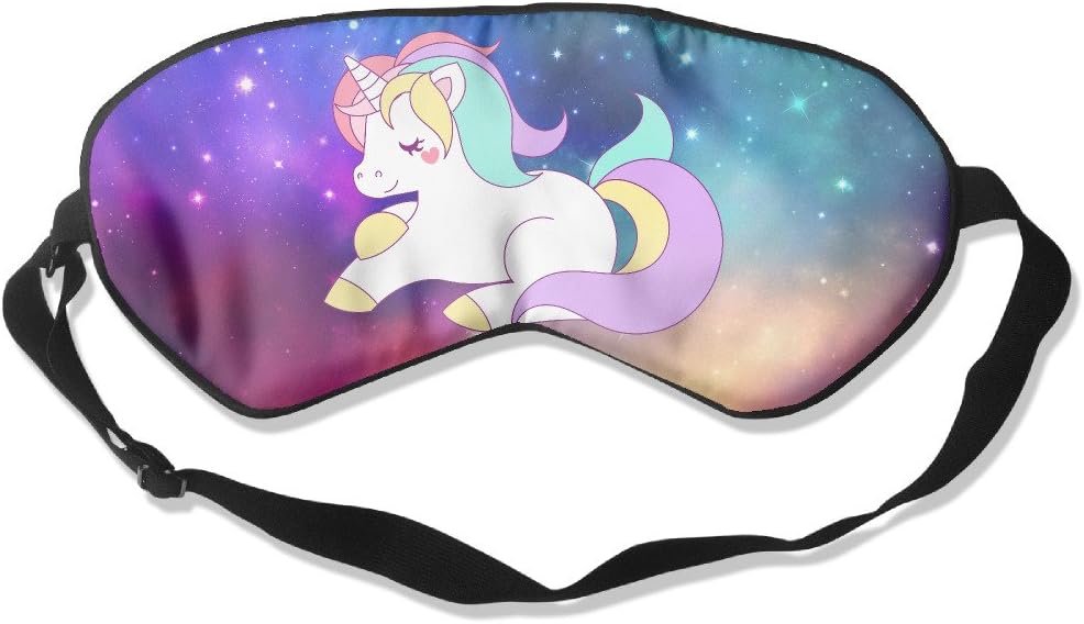 Magical Rainbow Unicorn Natural Silk Sleep Mask & Blindfold Super-smooth Eye Mask