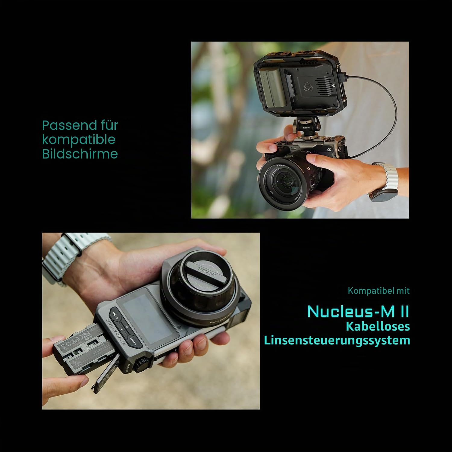 TILTA NP-F550 Akku (3500 mAh) für LED-Leuchten, Monitore und Nucleus M II TNP-F550-GN