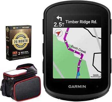 Garmin Edge 840, Compact GPS Cycling Computer, Device Only 010-02695-00 Bundle with Deco Essentials Bike Frame Cell Phone Mount and Deco Gear CPS 26 Months Exclusive Protection BEACH-CPS-26500