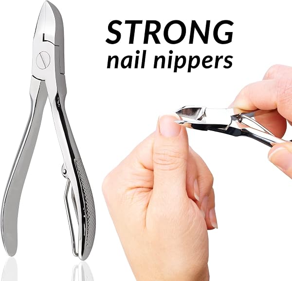 marQus - Set manicura y pedicura de 5 piezas para hombre y mujer, con estuche de cuero auténtico, fabricado en Europa, ideal para viaje - 4