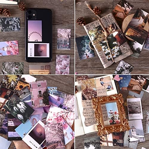 300 Pieces Washi Paper Sticker Set Daily Scenery Life Stuff Travel Kawaii Stickers Vintage Aesthetic Stickers for Scrapbooking Journaling Planners Calendar Diary DIY Craft Album