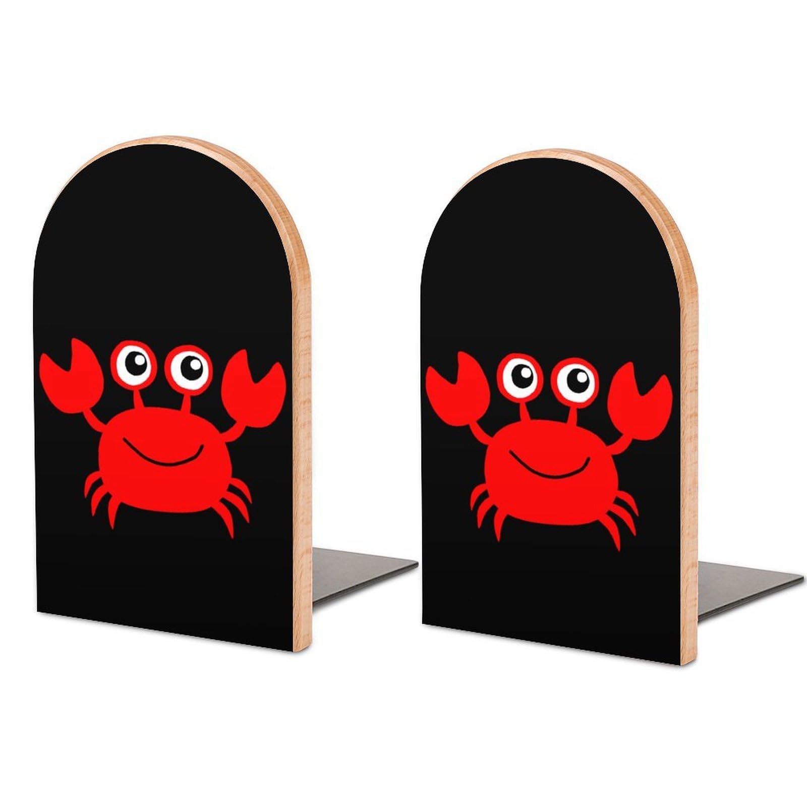 Nclqvjxzkhw Style Cute Crab Book Ends For Shelves Bookends Bookshelf Holder Stand Books Stopper Home Office Decor