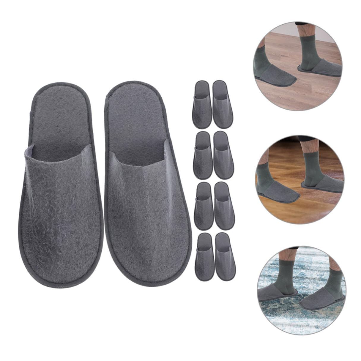 TEHAUX 20 Paia di Pantofole da Viaggio Monouso Leggere e Portatili Pantofole da Hotel e Spa Unisex Comode per Casa Soggiorno e Viaggi