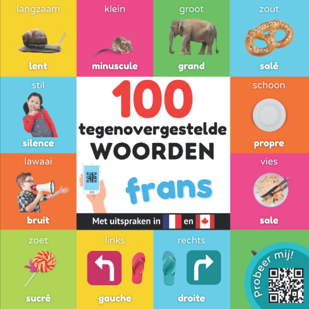 100 tegenovergestelde woorden in het frans: Tweetalig fotoboek for kinderen: nederlands / frans met uitspraken