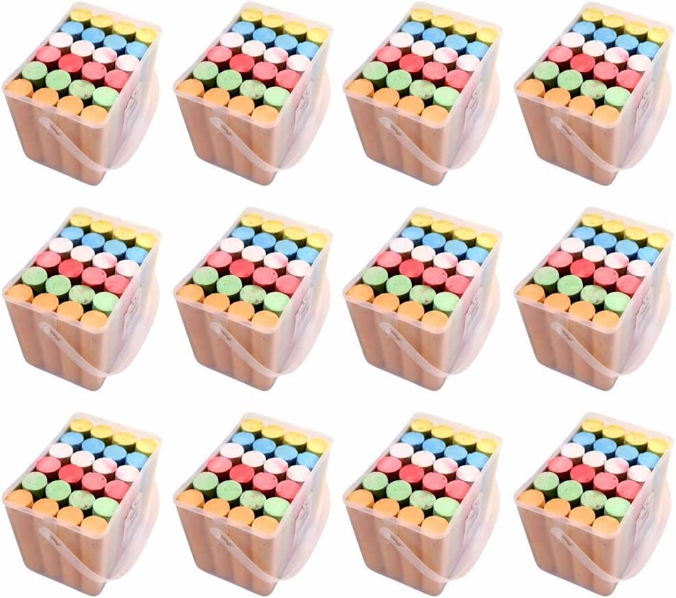 3 Ace Crafts Coloured Toddles Chalks 288 Pieces for Children, Chunky and Small Chalk, Drawing, Garden, Outdoor, Art, Blackboard, Chunky Small Hands, Chubby, Washable, Pavement, Patio