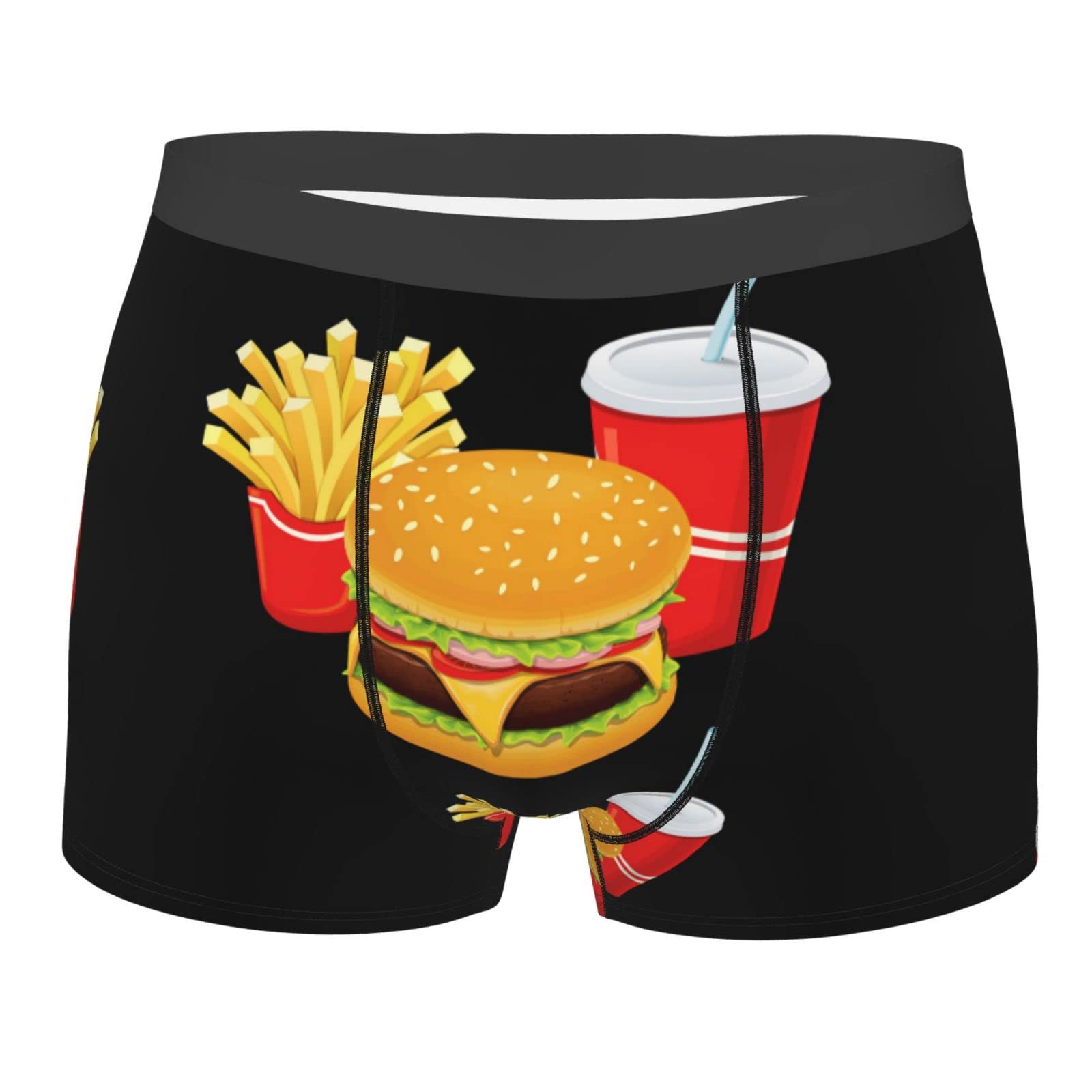 Smazdfxx Men's As Pic Hamburger Fries Cola Underwear Stretch Boxer Brief