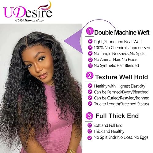 Miniatura 3 de Paquetes de cabello humano ondulado de 22 pulgadas, 100% sin procesar, brasileño, virgen, rizado, paquetes de cabello humano ondulado para mujer,