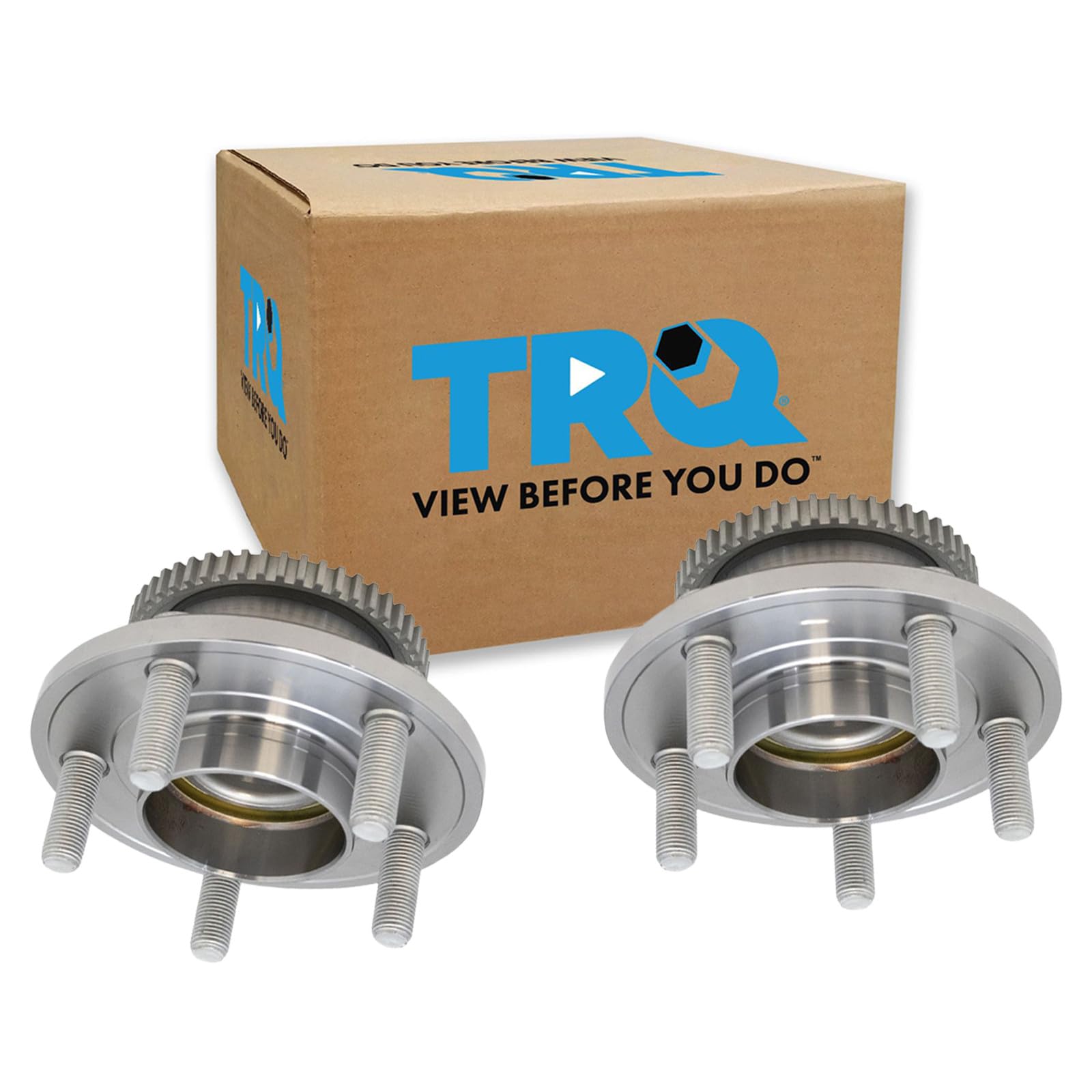 TRQ Front Wheel Bearing and Hub Assembly Set 2 Piece