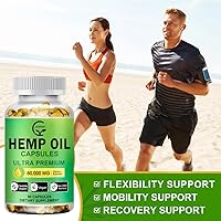 Vista 8 de (2-Pack) High Potency Hemp Oil Capsules - 180 Veggie Softgels - 60,000 Maximum Strength, Immune System Support, Focus Calm, Relaxation, Mood, Pure
