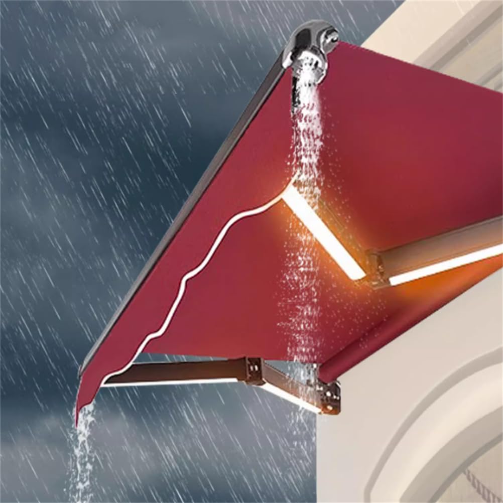 Tenda da Sole elettrica Retrattile per Patio, Tenda Parasole Finestra e Porta con Luce LED, qualità Commerciale, Completamente assemblata e motorizzata, tettoia per terrazza e Balcone,3x2m