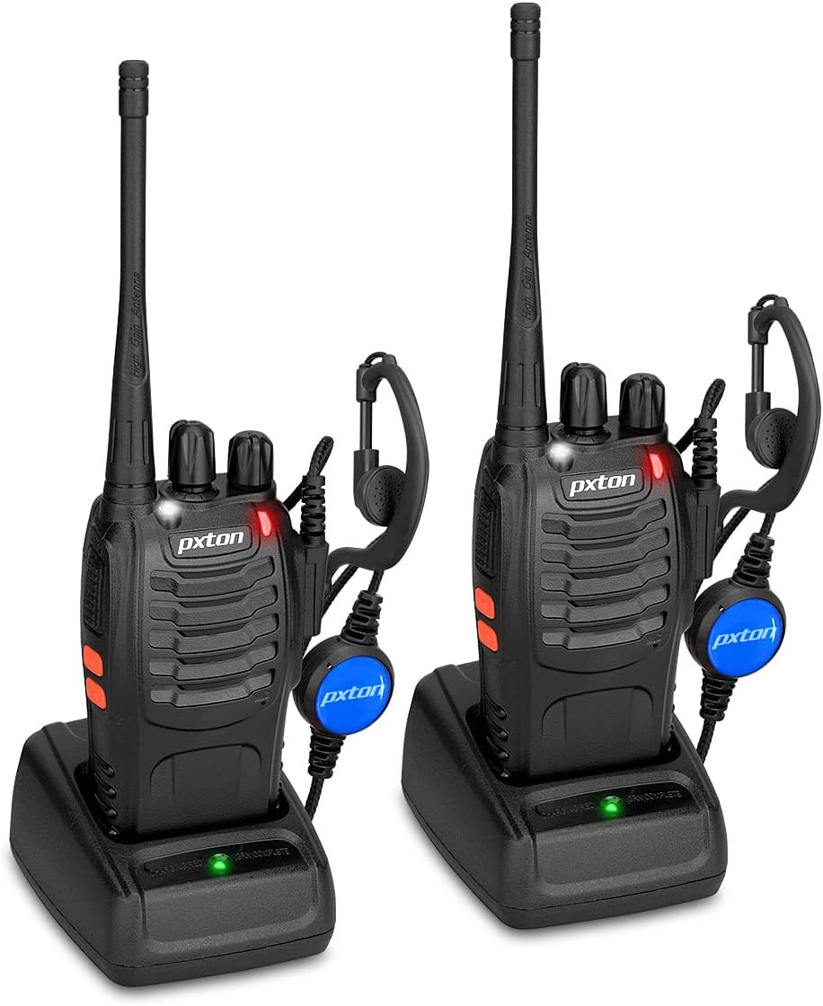 PX-8S-01 walkie talkies for Adults with Upgraded Headset,Handheld Portable Two Way radios Long Range Include Rechargeable walkie Talkie Li-ion Battery and USB Charger?2 Pack?