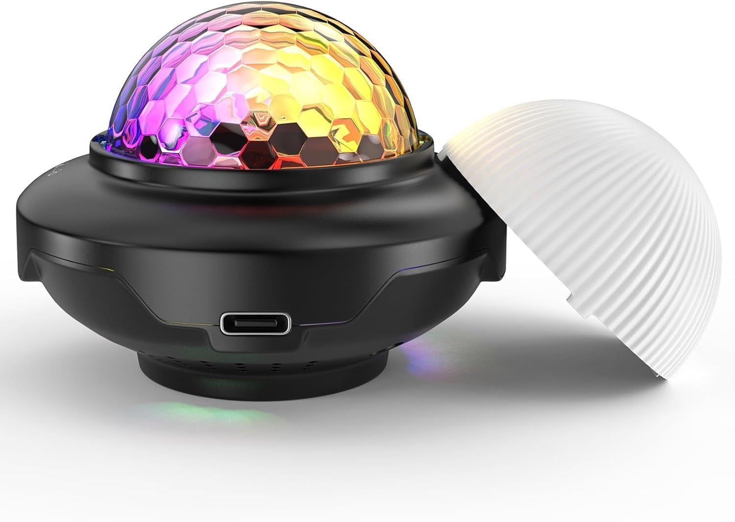 3-in-1 RGB Night Light and Mini DJ Disco Ball Party Light Set, Sound Activated Color Changing LED Lights for Car, Home, Party Atmosphere with Music Sync