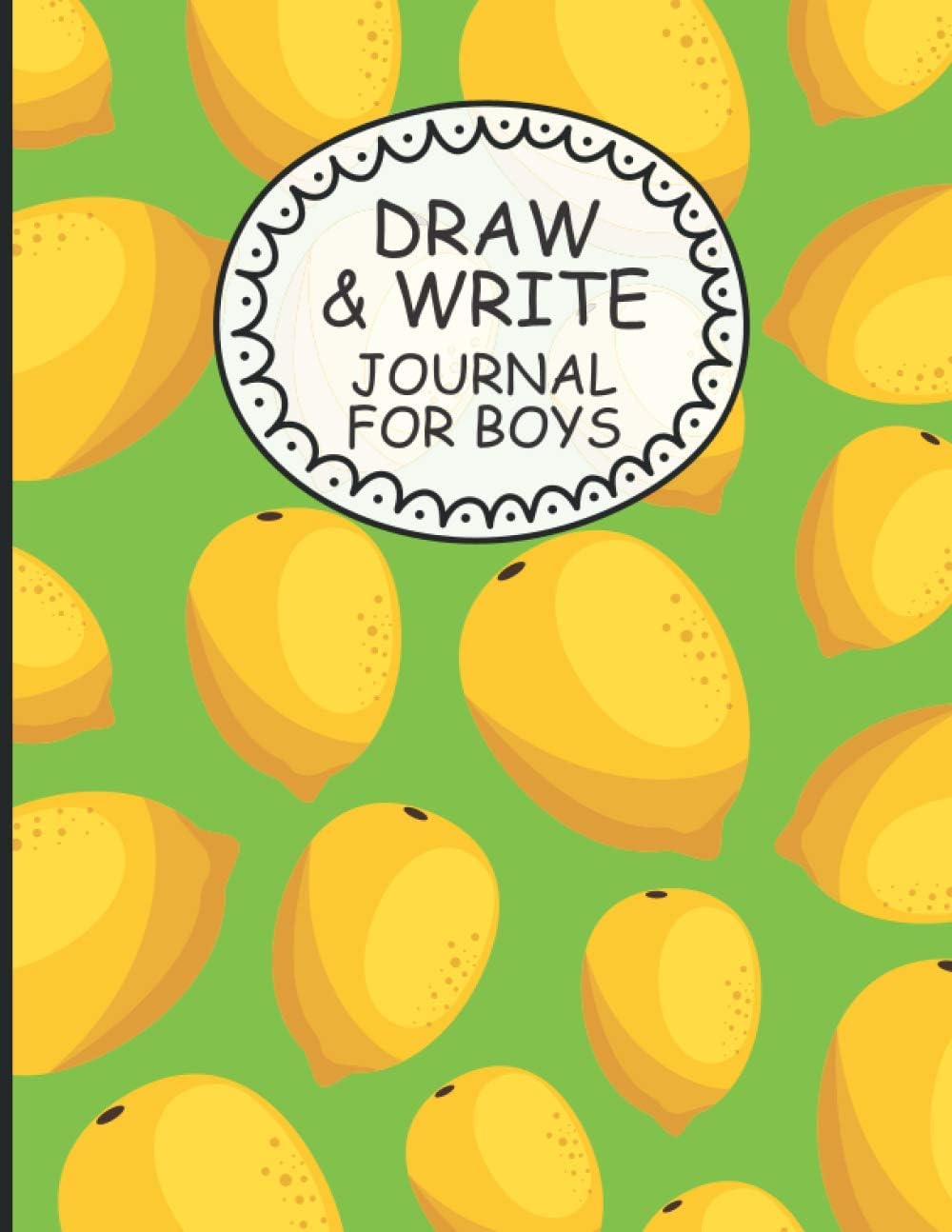 Draw And Write Journal For Boys: Awesome Inspirational and Creative Gift for Boys, Fun Book for Daily Diary Use, Learn To Write and Draw Journal for School or Kindergarten - Cute Guava Pattern