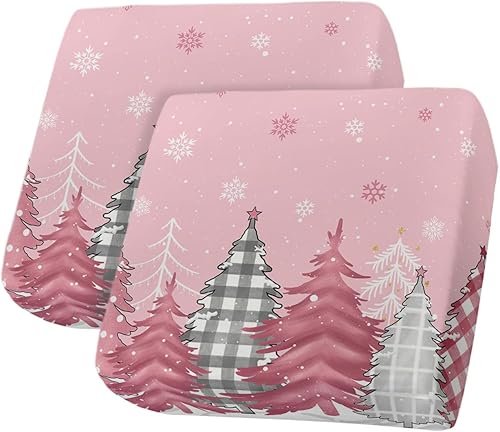 Fundas de cojín para sofá de árbol de Navidad, funda elástica para sofá con parte inferior elástica, fundas protectoras para sofá de invierno con