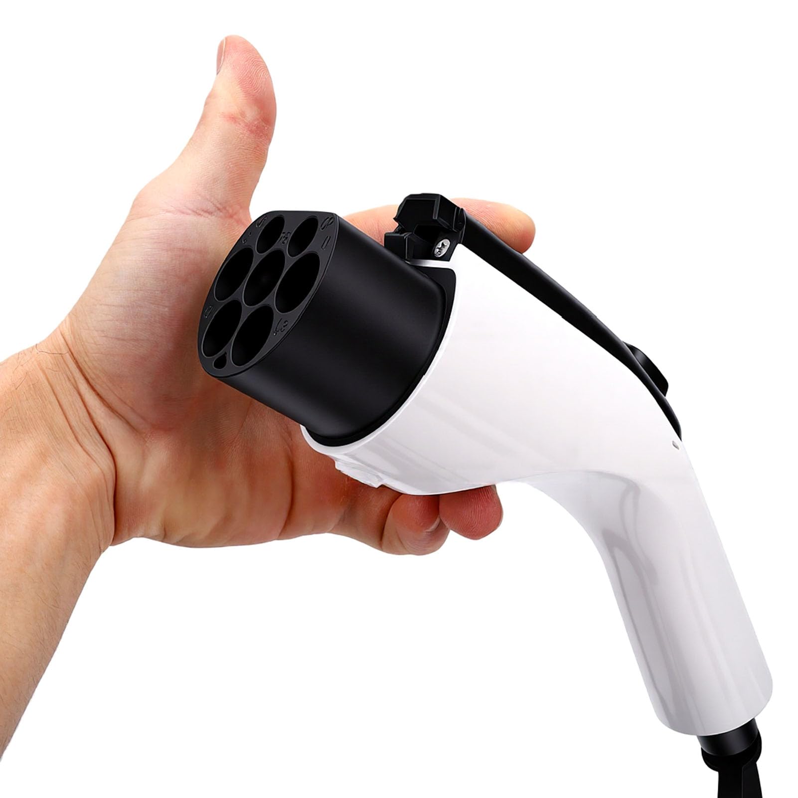 Akozon Cargador EV Portátil, 6A-16A 3.5kW IP54 Cable de Carga para Vehículo Eléctrico 5m Camisa TPU Disipación de Calor para Uso en Hogar Viaje Exterior