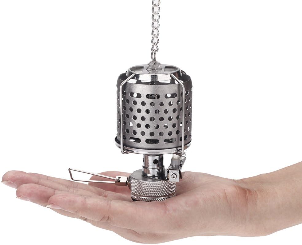 Mini Portable Camping Lantern Gas Light Tent Lamp Torch Hanging Metal Lamp-chimney Butane 80LUX - Image 2