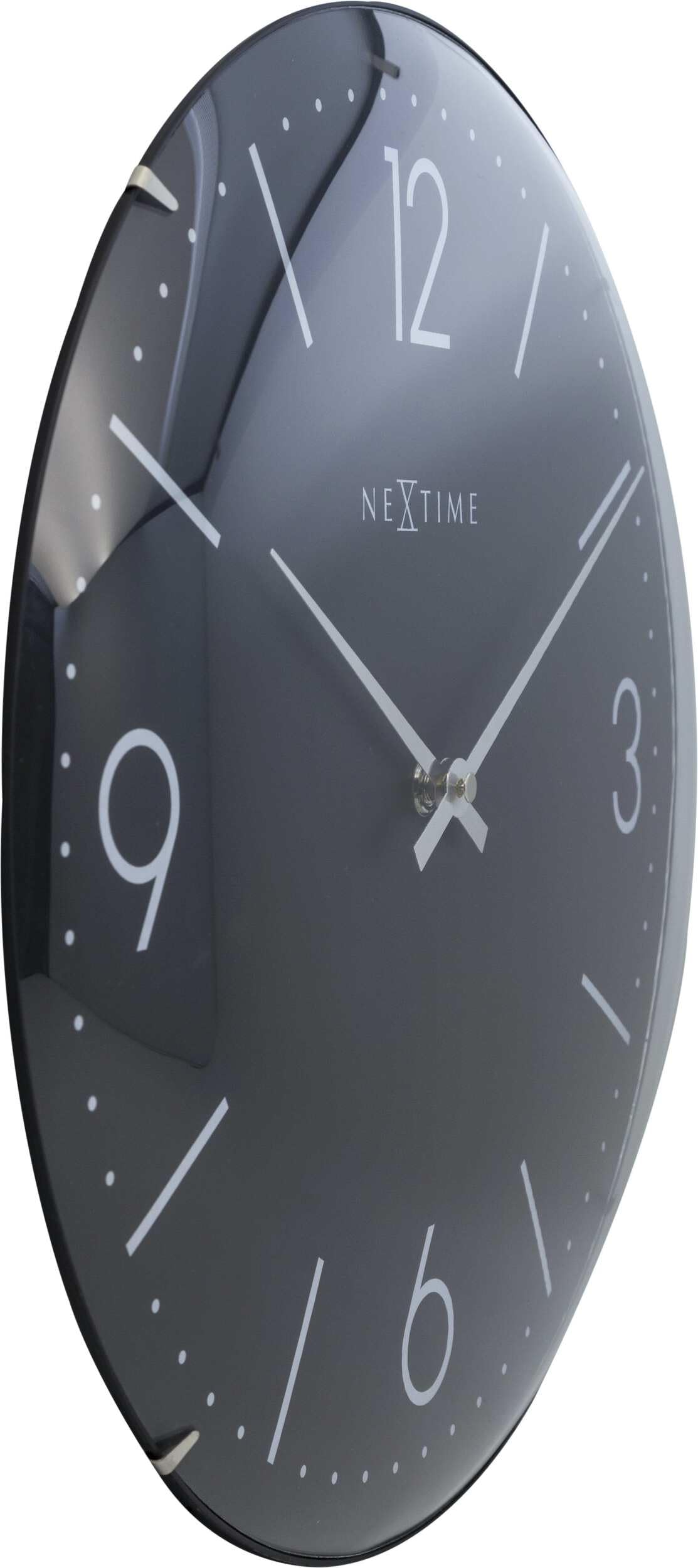 NeXtime 3157ZW Basic Dome Orologio da Parete, Nero, 35 cm