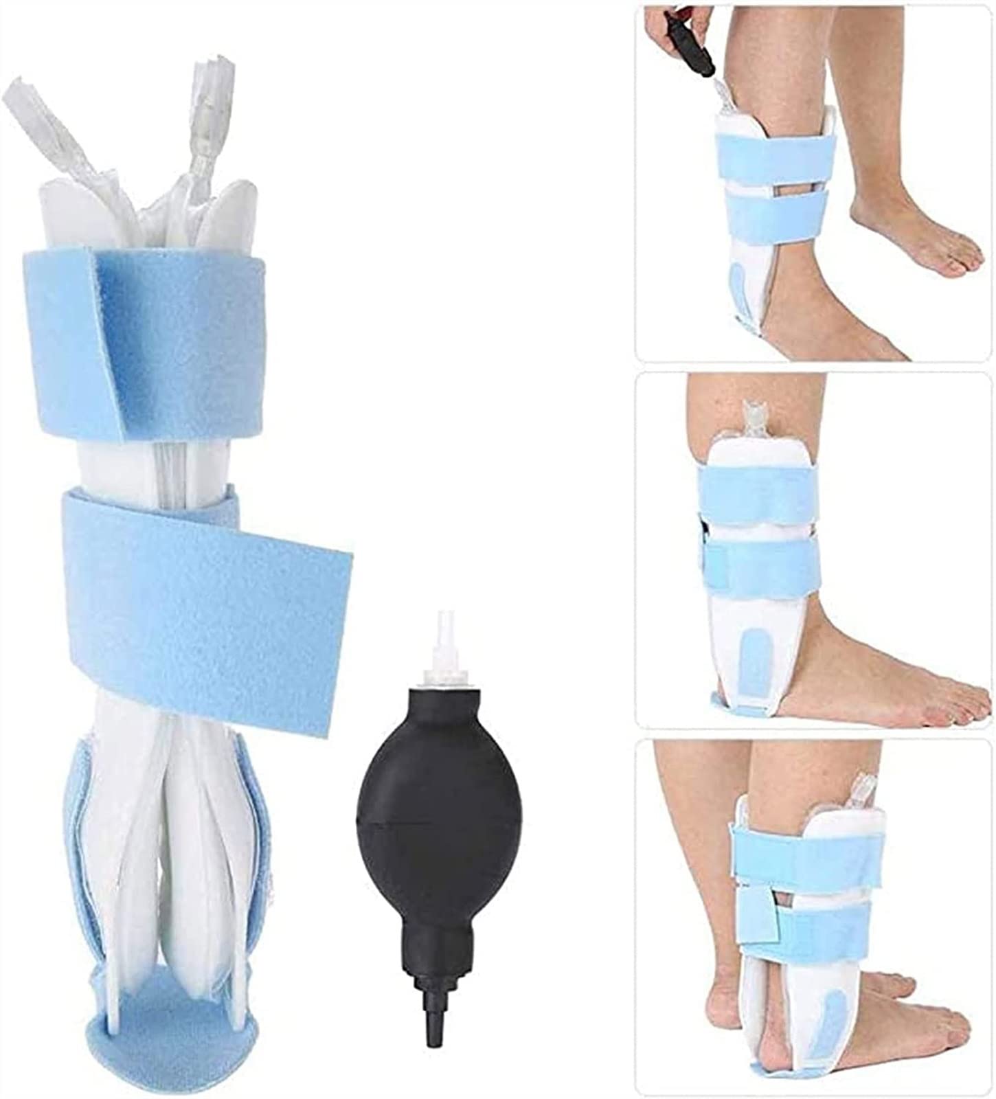 Férula para andador con férula para fracturas cortas, alivio del dolor de pies, soporte para estiramiento de pies, tendinitis de Aquiles, adecuada para hombres y mujeres, soporte de tobillo para amb