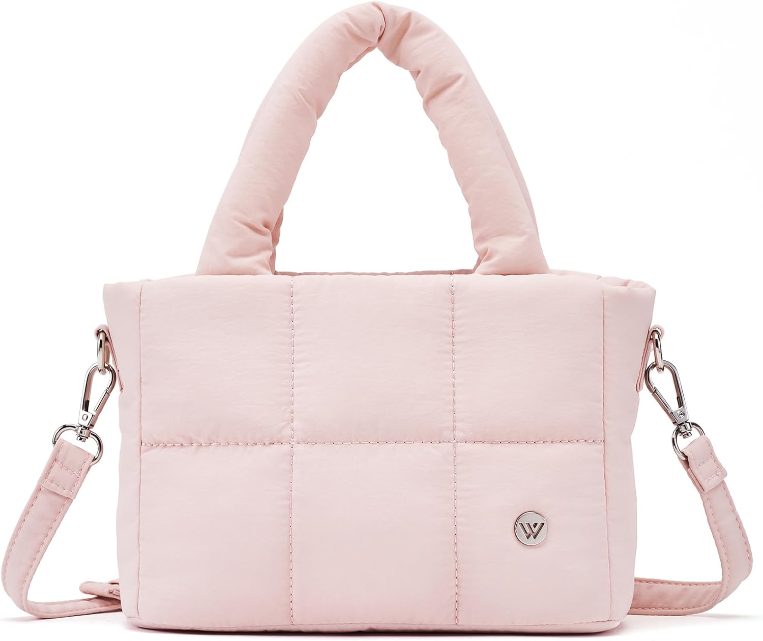 WESTBRONCO Small Puffer Crossbody Bags for Women Mini Tote Bag, Puffy Nylon Shoulder Purse, Womens Quilted Handbags