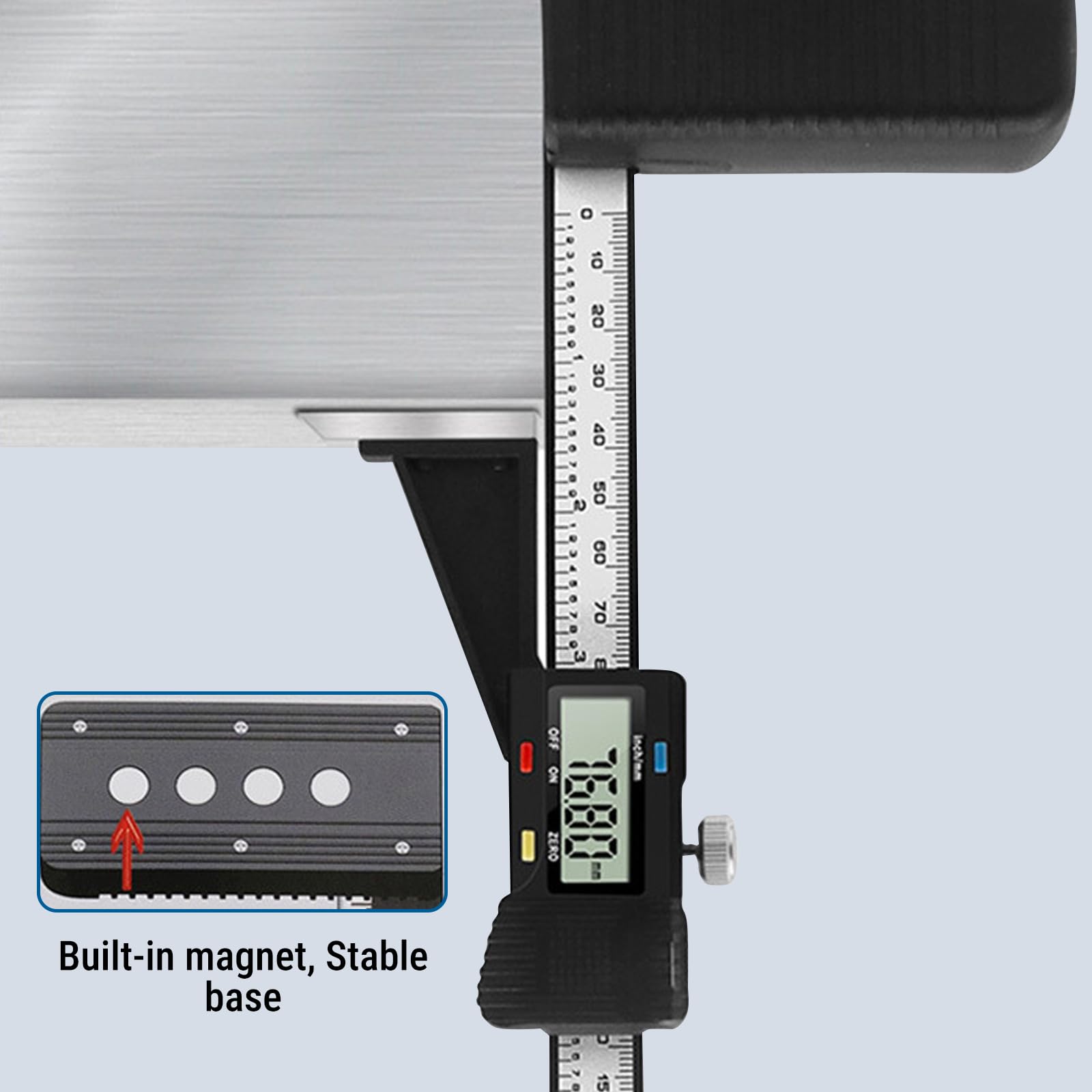 Truschino Calibro digitale di altezza 0-150mm Magnetico con Base