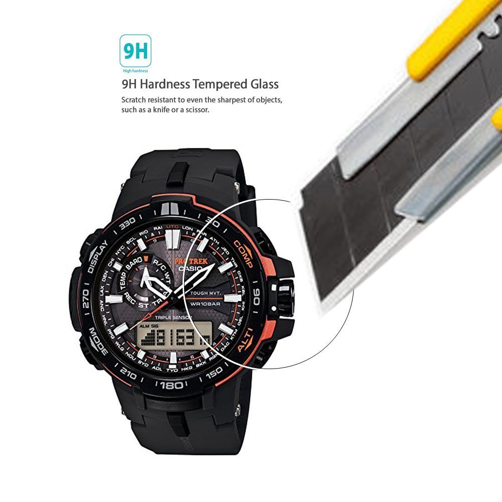 Pellicola Protettiva In Vetro Temperato Per Casio PRW-60 – Durezza 9H, Antigraffio, Anti-impronte, Confezione Da 2 Pezzi - 2