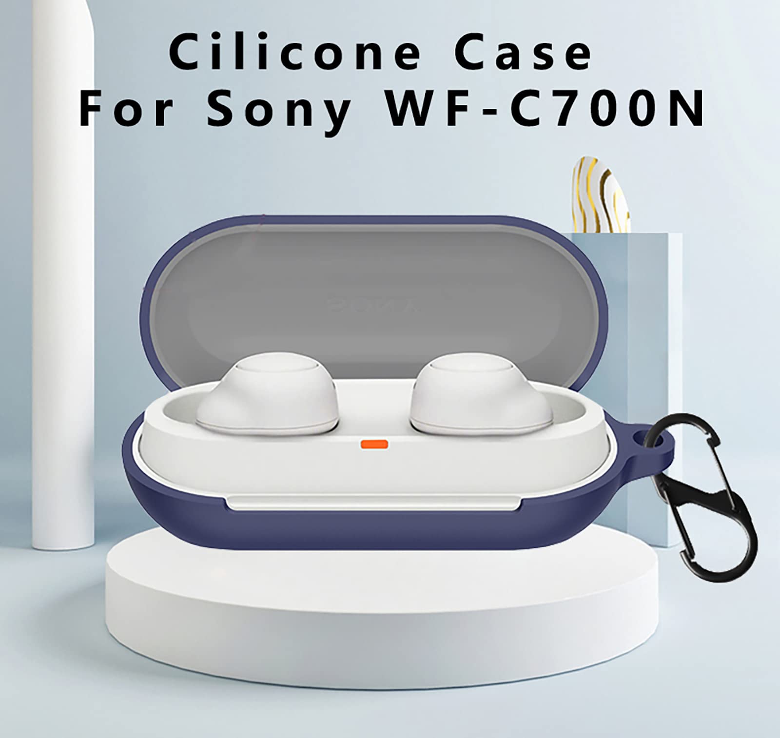 GIOPUEY Cilicone Case Compatible with Sony WF-C700N, Ultra-thin soft Cover, Slim-Fit,Anti-Fall,Not Easy to Dirty - Green - Image 2