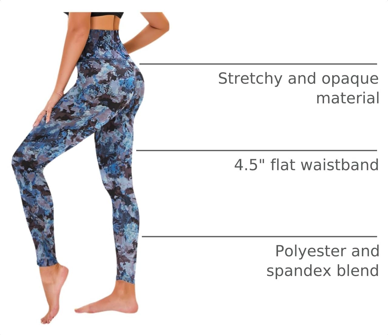 TNNZEET High Waisted Leggings for Women - No See Through Tummy Control Cycling Workout Yoga Pants with Pockets Reg & Plus image 4