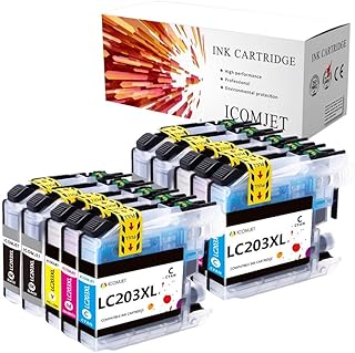 ICOMJET Compatible Ink Cartridge Replacement for Brother LC203 LC203XL Work for Brother J5520DW J460DW MFC-J480DW MFC-J880DW MFC-J485DW MFC-J680DW MFC-J4620DW MFC-J5720DW Printers (10 Pack)
