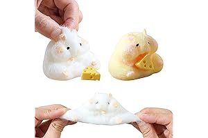 Cheeky Hamster Squeeze Toy Duo: Squishy Stress Relief Fun for All