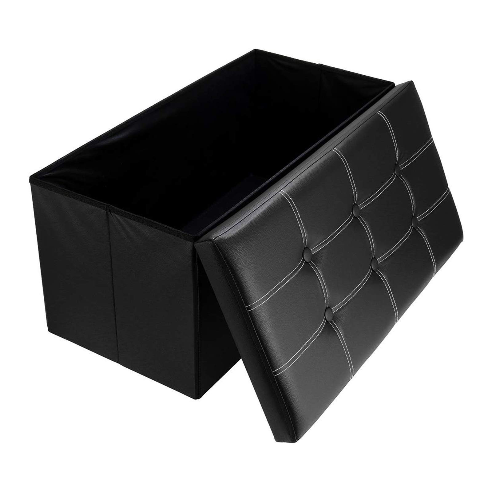 Canapé multifonctionnel et pouf de rangement en cuir premium