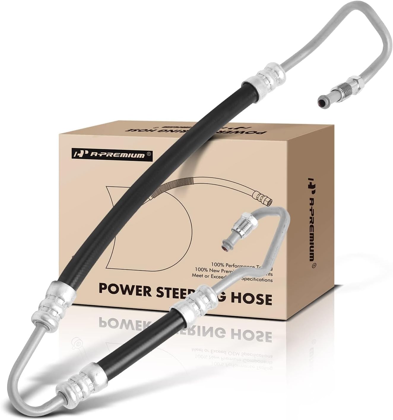 A-Premium Power Steering Pressure Hose Line Assembly Compatible with Jeep Grand Cherokee 1999 2000 2001 2002 2003 2004, 4.0L, with O-ring, Pump To Gear