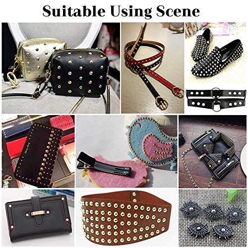 Queta 480 Sets Of Leather Rivets Double Cap Rivet,3 Size And Four Colors(Gold,Silver,Bronze And Gunmetal),Good Fixing Tool For Diy Leather Craft,Clothes,Shoes,Bags To Decoration #TOP1