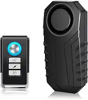 Cruxer Sistema de sensor de movimento remoto de alarme de bicicleta, alarme de motocicleta com controle remoto, alarme de bicicleta antifurto alto de 110 dB, segurança de vibração à prova d'água sem