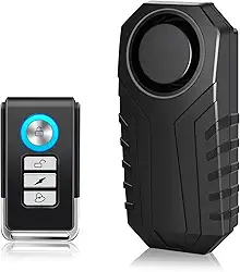 Cruxer Sistema de sensor de movimento remoto de alarme de bicicleta, alarme de motocicleta com controle remoto, alarme de bicicleta antifurto alto de 110 dB, segurança de vibração à prova d'água sem