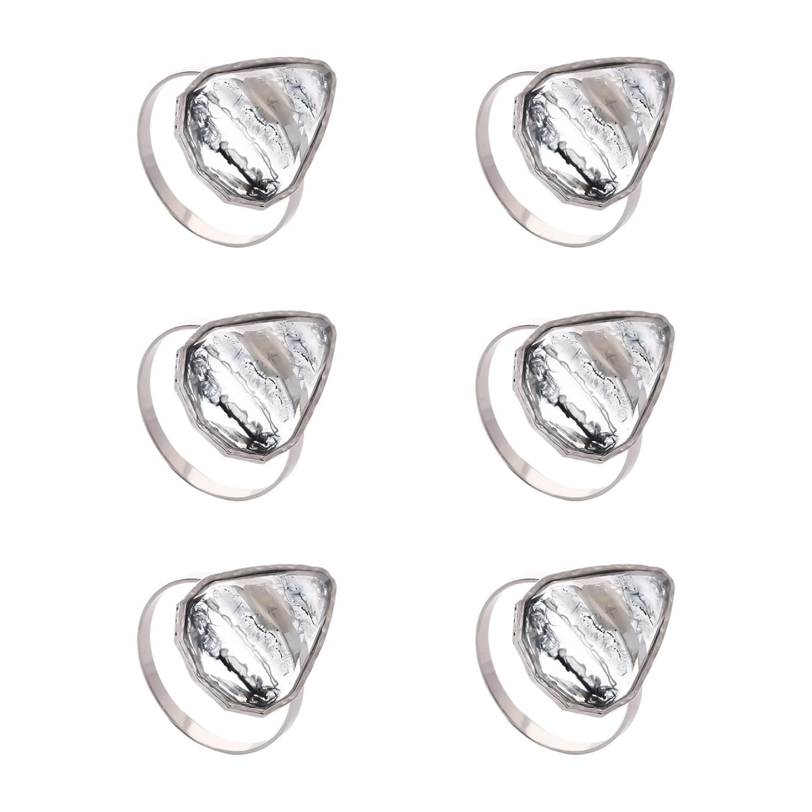 napkin rings 6PCS Creative Metal Stone Texture Napkin Rings Hotel Restaurant Table Wedding Party Dinner Decoration