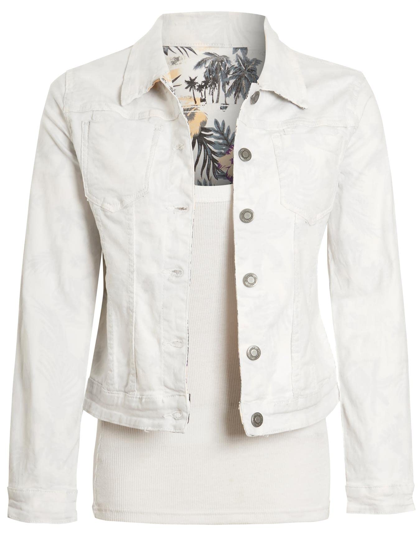 Ss7 Women's White Reversible Denim Jacket