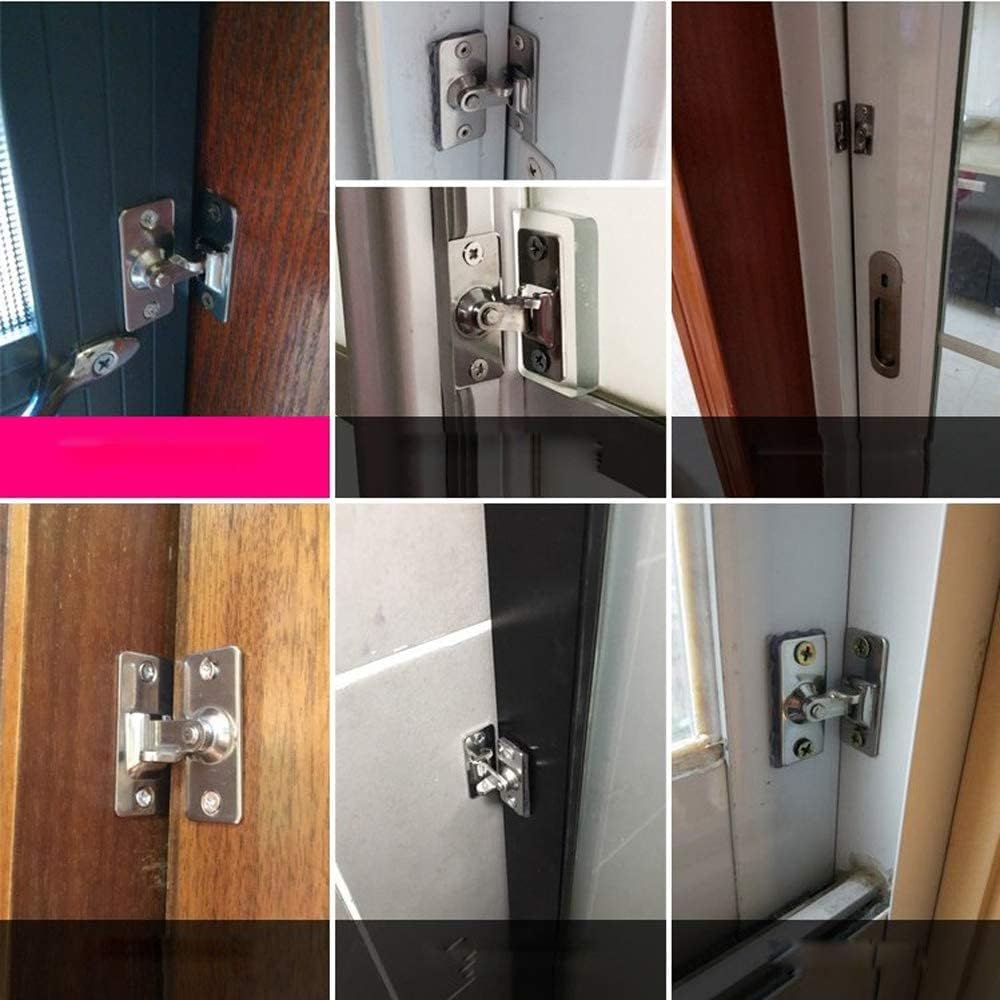 Small 90 Degree Right Angle Door Lock Latch Latch Bolt Lock cam Lock Door and Window Push-Pull Lock Rod Bolt barn Push-Pull Door Lock (2 Pack Silver)