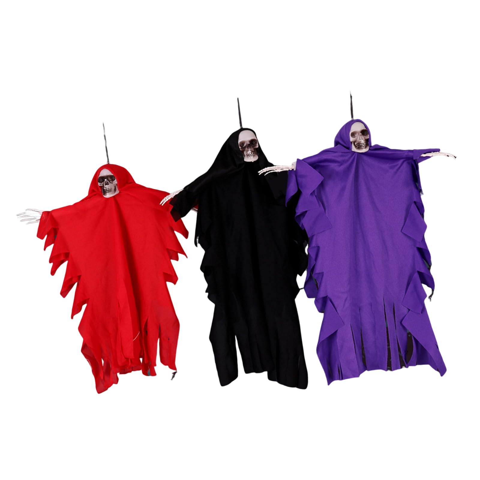 3pcs Hanging Specter Skull Ornament Halloween Skeletons Specters for Haunts House Decorations Halloween Skeletons