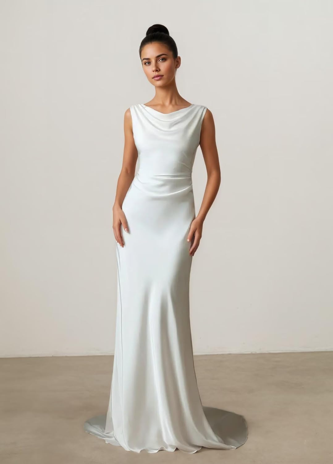 Cadoly Simple Elopement Mermaid Wedding Dresses for Bride 2026 Destination Casual Satin Summer Boho Beach Bridal Gown