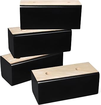 Wood Bed Risers Black, 2 inch