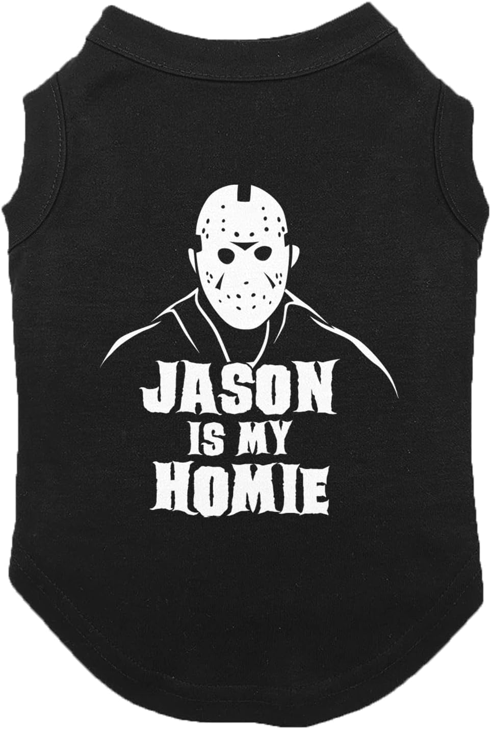 Jason is My Homie - Slasher Horror Movie Dog Shirt (Black, Small)