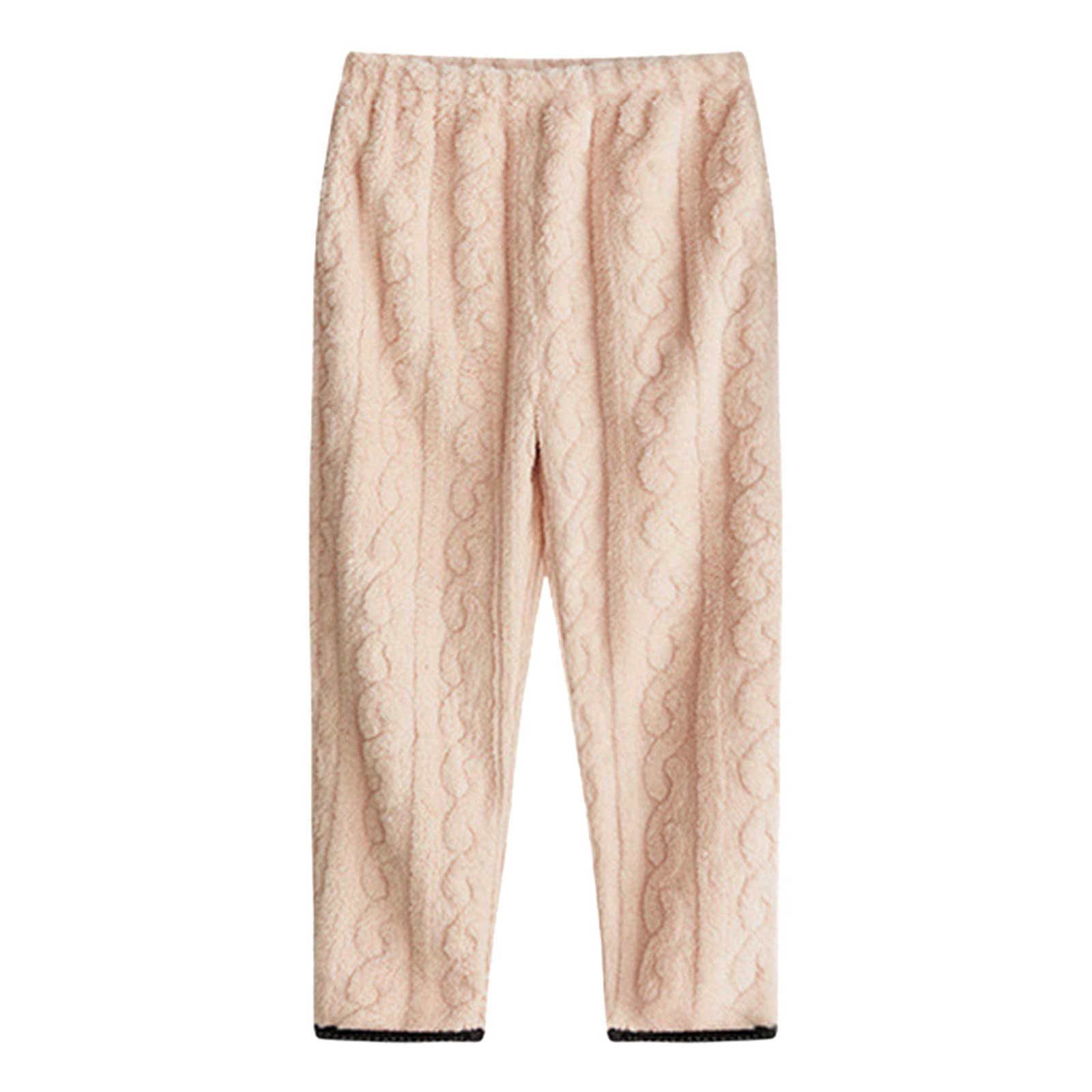 CMBSSTFC Warmer Flanell-Pyjama für Damen, kuschelig Warmer Damen-Pyjama, Winter-Pyjamahose + Langarm-Pullover, kuscheliger Anzug, Zweiteiliger Fleece-Pyjama, Flauschiger Hausanzug für Mädchen